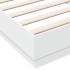 Estructura de cama con luces LED blanco 90x200