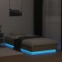 Estructura de cama con luces LED roble Sonoma 90x200