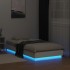 Estructura de cama con luces LED blanco 90x190