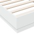 Estructura de cama con luces LED blanco 90x190