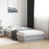 Estructura de cama con luces LED gris Sonoma 75x190