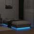 Estructura de cama con luces LED gris Sonoma 75x190