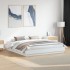 Estructura de cama con luces LED blanco 200x200