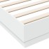 Estructura de cama con luces LED blanco 200x200