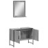 Set de muebles de baño 2 pzas madera de ingeniería gris