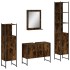 Set de muebles de baño 4 piezas madera contrachapada roble