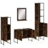 Set de muebles de baño 4 piezas madera contrachapada roble