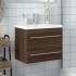 Mueble de baño con lavabo integrado marrón