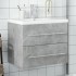 Mueble de baño con lavabo integrado gris