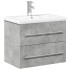 Mueble de baño con lavabo integrado gris