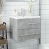 Mueble de baño con lavabo integrado gris