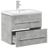 Mueble de baño con lavabo integrado gris