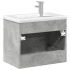 Mueble de baño con lavabo integrado gris