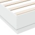 Estructura de cama madera de ingeniería blanca 160x200