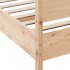 Estructura de cama con cabecero madera maciza pino 180x200