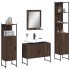 Set de muebles de baño 4 pzas madera contrachapada marrón