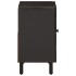 Armario de lavabo de baño madera maciza mango negro 62x33x58