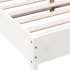 Estructura de cama con cabecero madera pino blanco 160x200