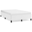 Estructura de cama cuero sintético blanco 120x190 cm