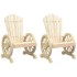 Sillones de jardín Adirondack 2 uds madera maciza de