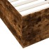 Estructura cama con luces LED madera roble ahumado 100x200