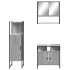 Set de muebles de baño 3 pzas madera contrachapada gris