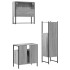 Set de muebles de baño 3 pzas madera contrachapada gris