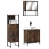 Set de muebles baño 3 pzas madera contrachapada roble