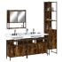 Set de muebles baño 4 pzas madera contrachapada roble