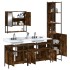 Set de muebles baño 4 pzas madera contrachapada roble