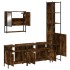 Set de muebles baño 4 pzas madera contrachapada roble