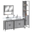 Set de muebles de baño 4 pzas madera contrachapada gris sonoma