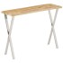 Mesa consola con borde natural madera mango maciza 105x33x76