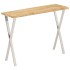 Mesa consola con borde natural madera mango maciza 105x33x76