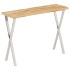 Mesa consola con borde natural madera mango maciza 105x33x76