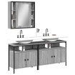 Set de muebles de baño 3 pzas madera contrachapada gris sonoma