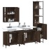 Set de muebles de baño 4 pzas madera contrachapada marrón