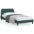 Estructura cama con cabecero terciopelo verde oscuro 100x200