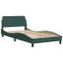 Estructura cama con cabecero terciopelo verde oscuro 100x200