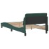 Estructura cama con cabecero terciopelo verde oscuro 100x200