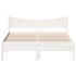 Estructura de cama de madera maciza de pino blanco 140x190