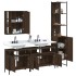 Set de muebles de baño 4 pzas madera contrachapada marrón