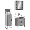 Set de muebles de baño 3 pzas madera contrachapada gris sonoma