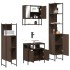 Set de muebles baño 4 pzas madera contrachapada roble