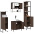 Set de muebles baño 4 pzas madera contrachapada roble