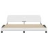 Estructura de cama cabecero cuero sintético blanco 200x200