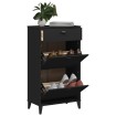 Mueble zapatero VIKEN madera maciza de pino negro