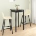 Mesa alta de bar MDF negra 55x55x107