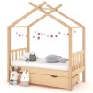 Estructura de cama infantil con cajón madera de pino 70x140 cm