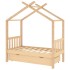 Estructura de cama infantil con cajón madera de pino 70x140